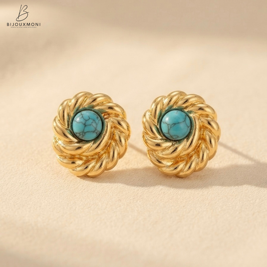 Swirl Turquoise Studs