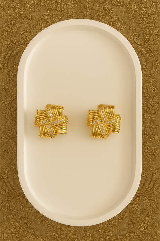 Golden Twirl Studs ✨