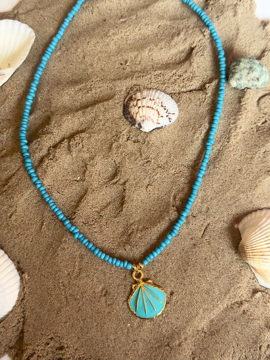Blue Shell Necklace