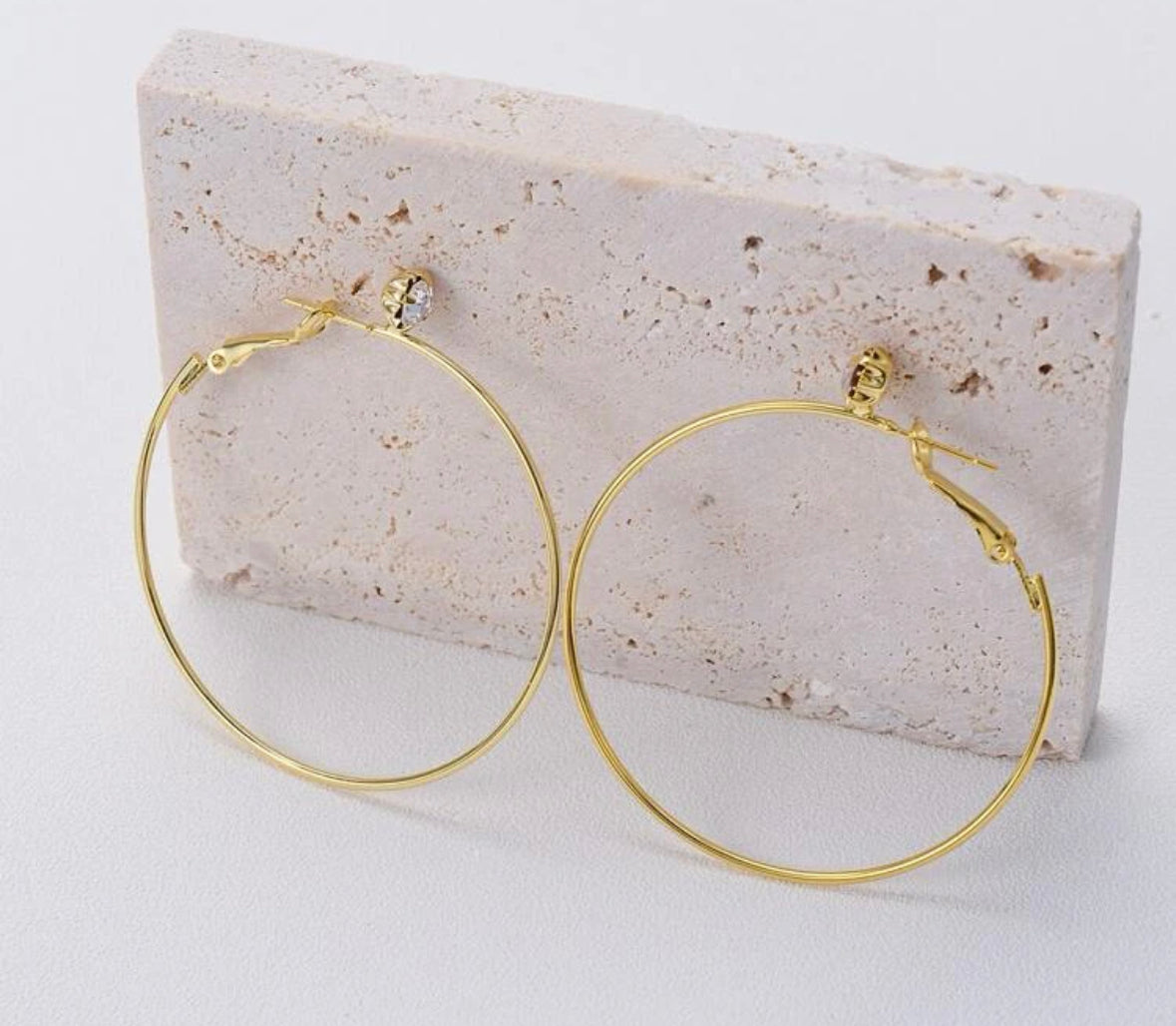 Zircon Hoop Earrings