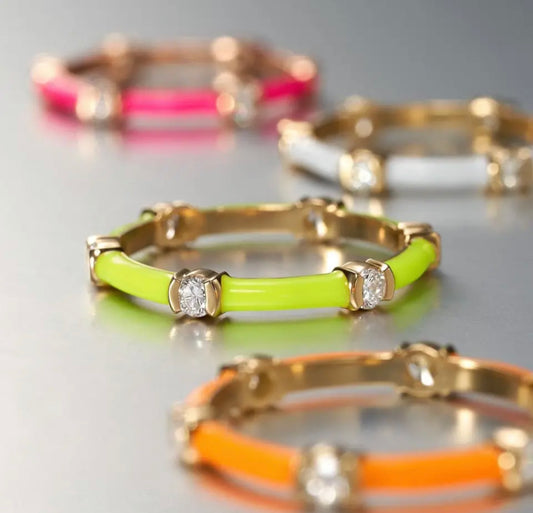 Colored Rhinestone Ring