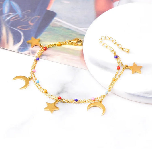 Moon & Star Bracelet