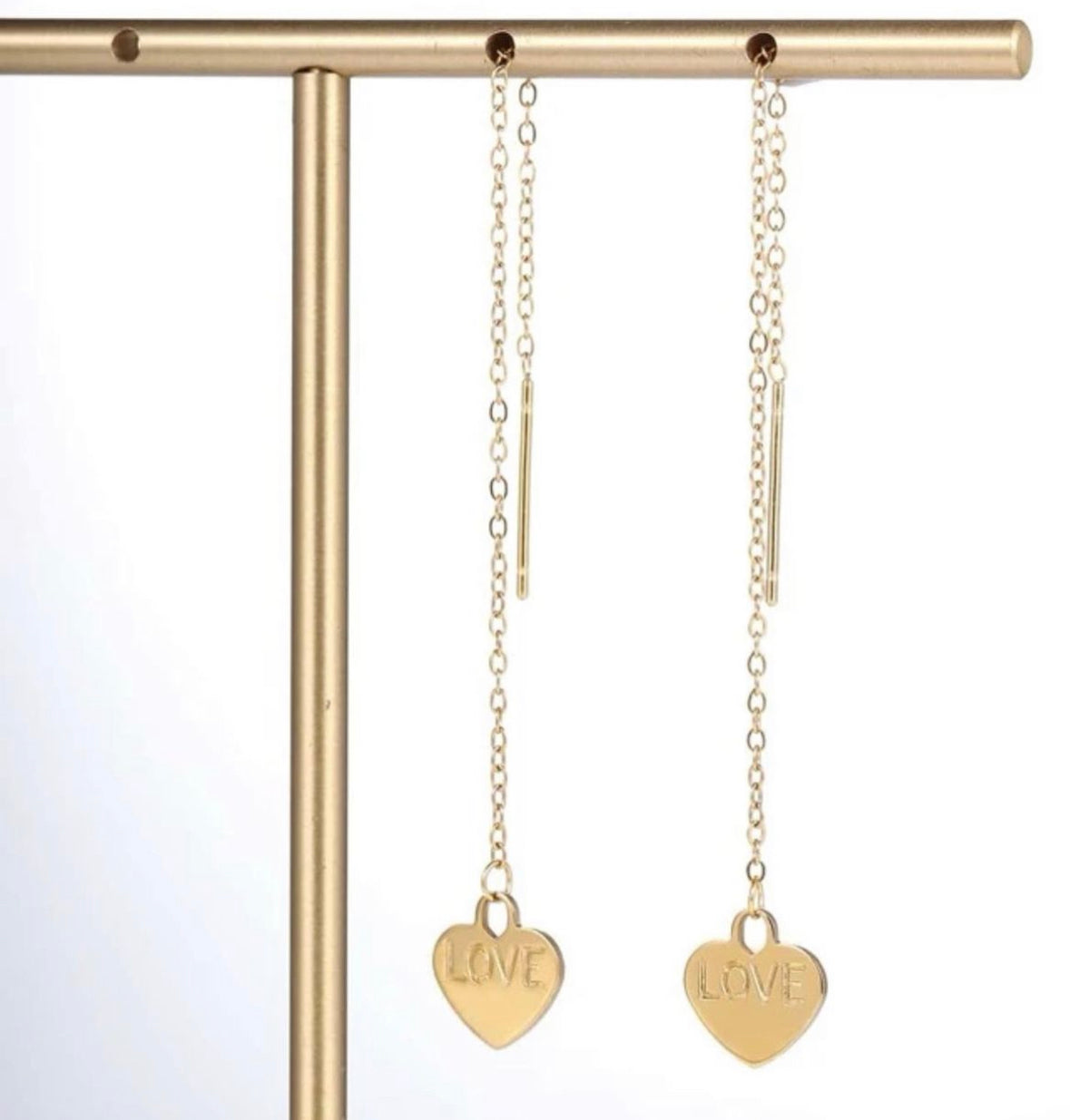 Heart Threader Earrings