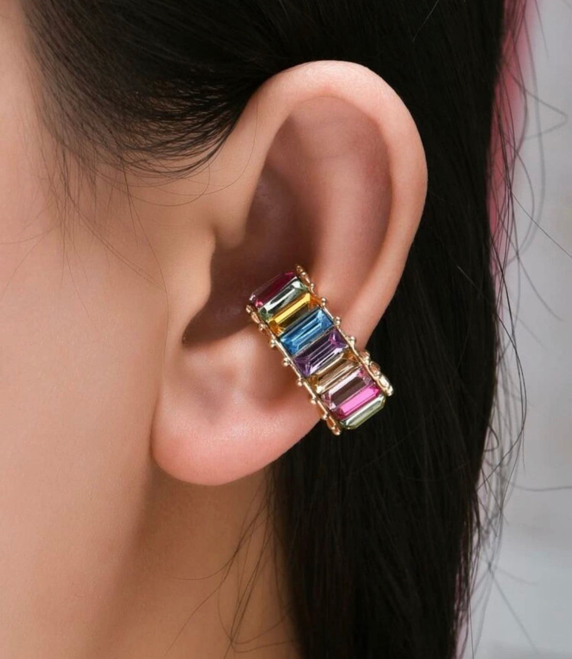 2pcs Rhinestones Ear Cuff