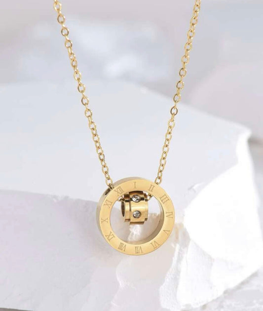 Roman Numeral Pendant Necklace