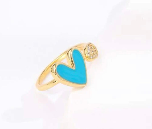 Blue Heart Ring